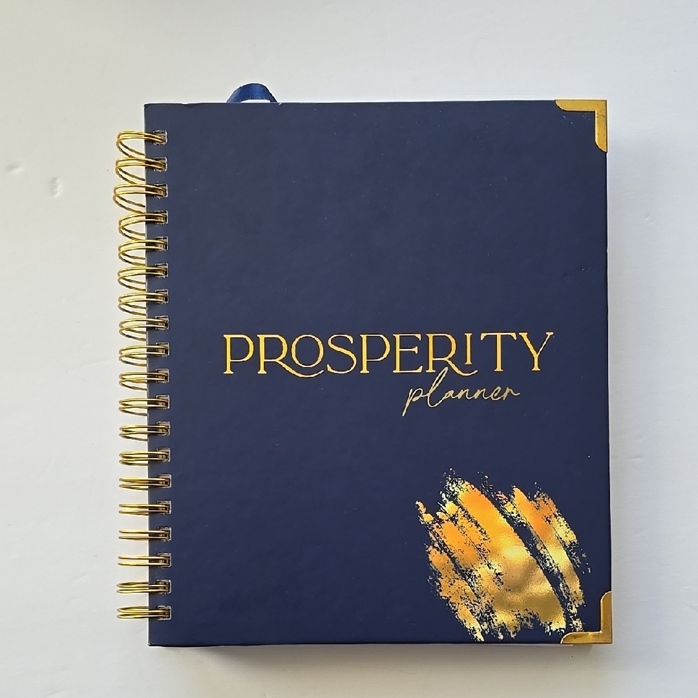 Prosperity Planner with Gold Accents